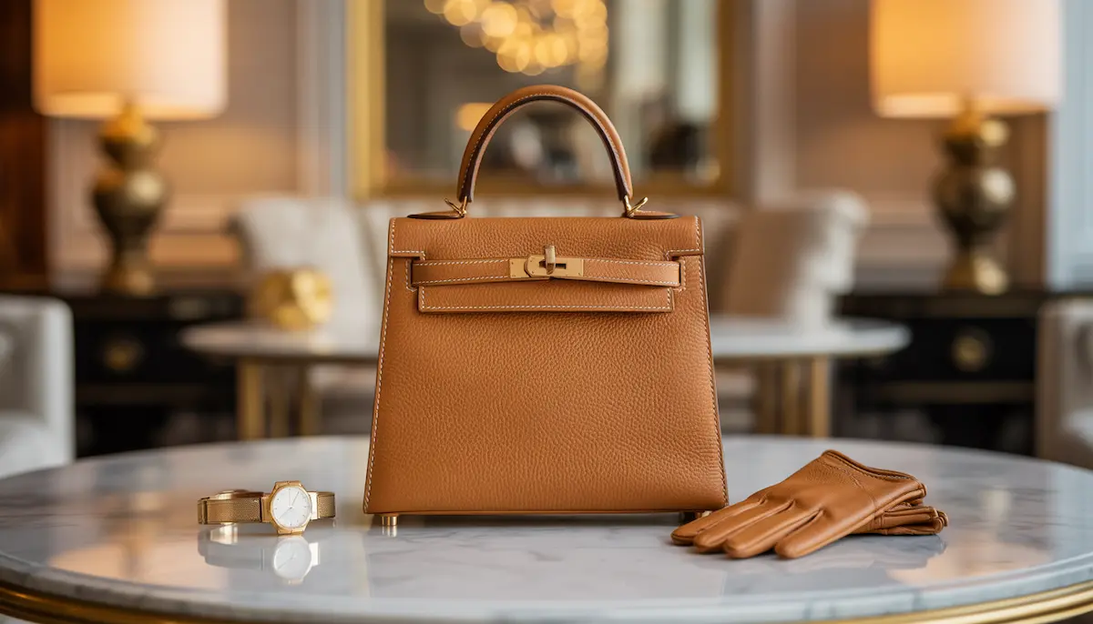 An Hermès Kelly bag in Epsom leather demonstrating why this material holds its shape and resists scratches