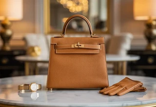 An Hermès Kelly bag in Epsom leather demonstrating why this material holds its shape and resists scratches